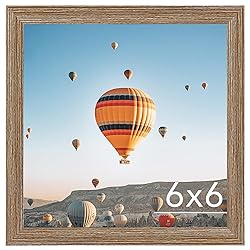 JCJMY 6x6 Picture Frame Rustic Brown for Wall