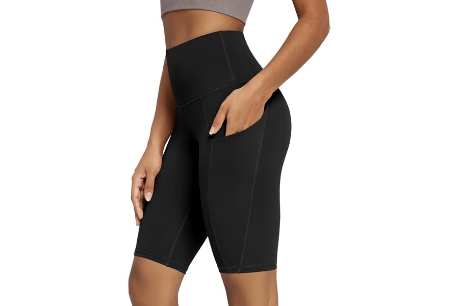 ODODOS Women's Tummy Control Biker Shorts 2.0 with Pockets High Waist Athletic Workout Yoga Shorts-3.5''/ 5"/ 8" / 10" Inseam