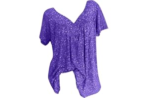 OPHPY Womens Tops Casual Floral Tunic 2024 Summer Boho Short Sleeve Shirts Cute V Neck T-Shirt Loose Comfy Tees Dressy Blouse