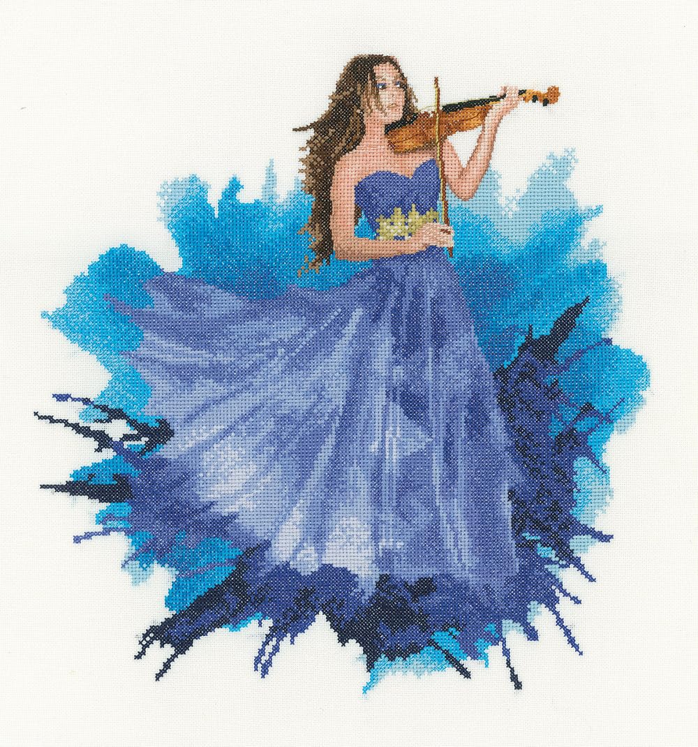 Heritage Crafts The Violinist - Counted Cross Stitch kit - Aida