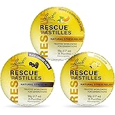 Bach Rescue PASTILLES Bundle, Orange and Elderflower, Black Currant, and Lemon, Natural Stress Relief Lozenges, Homeopathic Flower Essence, Vegetarian, Gluten and Sugar-Free, 3 Count