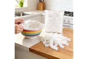 Extra Large Bowl Covers for Proofing Bread - 100 Pack Reusable Plastic Wraps for Sourdough Rising, Elastic Food Grade Plate S