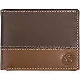 Timberland Men's Leather Passcase Bifold Wallet Hybrid