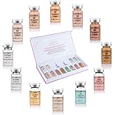BB Facial Glow Starter Kit Hyaluronic Acid Serum Foundation Skincare Mix Kit 0.27oz Hyaluronic Ampoule and Essence Foundation, 12 Vial Pigment Skincare Kit with Serum