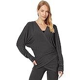 Norma Kamali Women's Long Sleeve Dolman Wrap Top