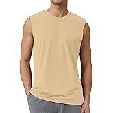 EAONLFP Men's Tank Top Undershirt Workout Sleeveless Moisture Wicking T-Shirts for Men Soft Casual Cotton Modal Tank Tops