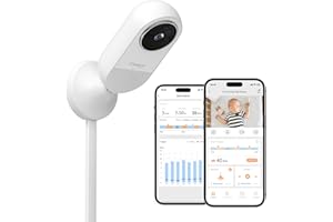 Cheego X3 Pro Smart Baby Monitor with Real-Time Contactless Breathing& Sleep Tracking, Cry& Face Cover Detection, Wall Mount& 2K Wi-Fi HD Video Camera and 2-Way Talk, Nightlight and Night Vision