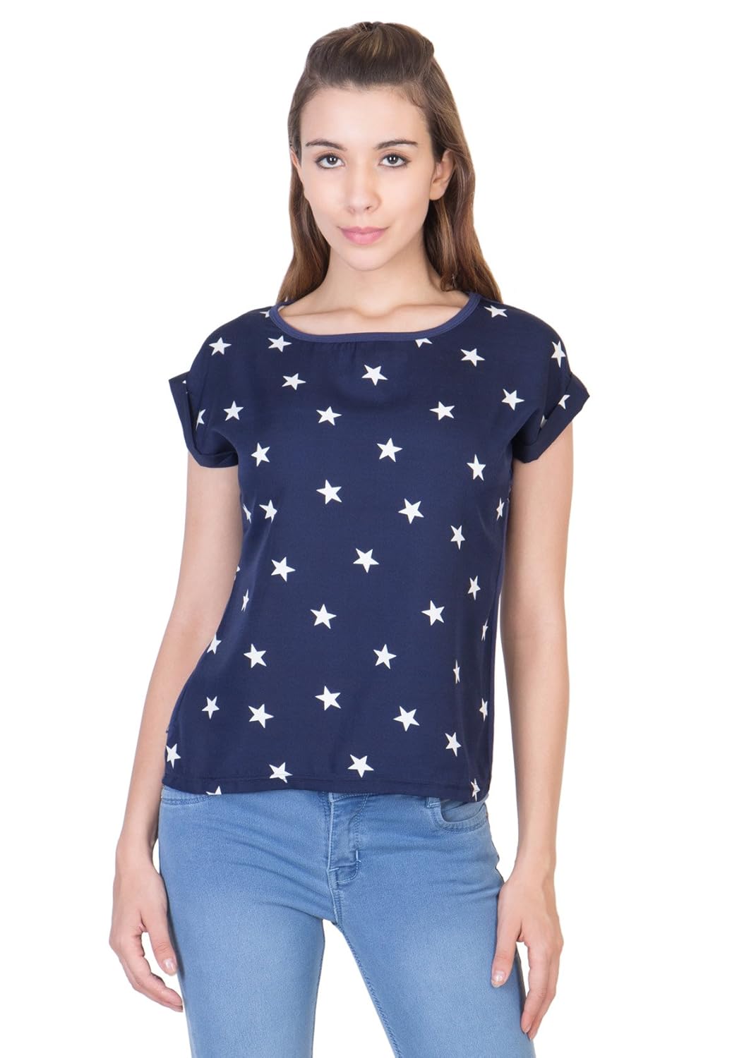 2day women stylish printed crepe top