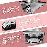 WeCooper 100mm 4in Stainless Steel Vent Cover with Backdraft Shutter view 2