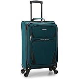 U.S. Traveler Aviron Bay Expandable Softside Luggage with Spinner Wheels, Teal, Carry-on 23-Inch