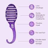 Wet Brush Shower Detangler Purple Glitter - IntelliFlex Bristles view 3