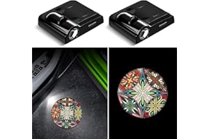 VAITARKLI Car Door Lights Projector, 2PCS Retro Boho Car Door Projector Lights Universal Welcome Courtesy Ghost Shadow Lamp Fit for All Car Models Retro Boho Car Accessories