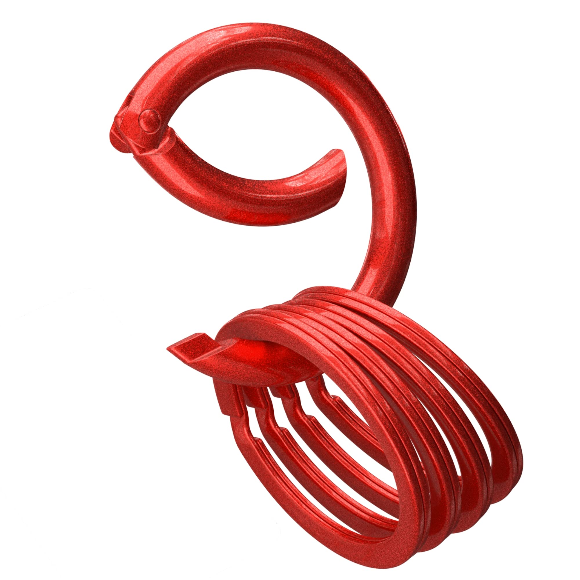 Silipac Keychain Kit Circle Carabiner O Ring Set Universal Size Round Strong Key Rings (Red) — image 1