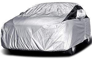 TITAN PERFORMANCE PRODUCTS Titan Premium Multi-Layer PEVA Car Cover for Compact Sedans 176-185". Waterproof, UV Protection, Anti-Scratch Protective Lining, Driver-Side Zippered Opening. Fits Corolla, Sentra, Cruz and More.