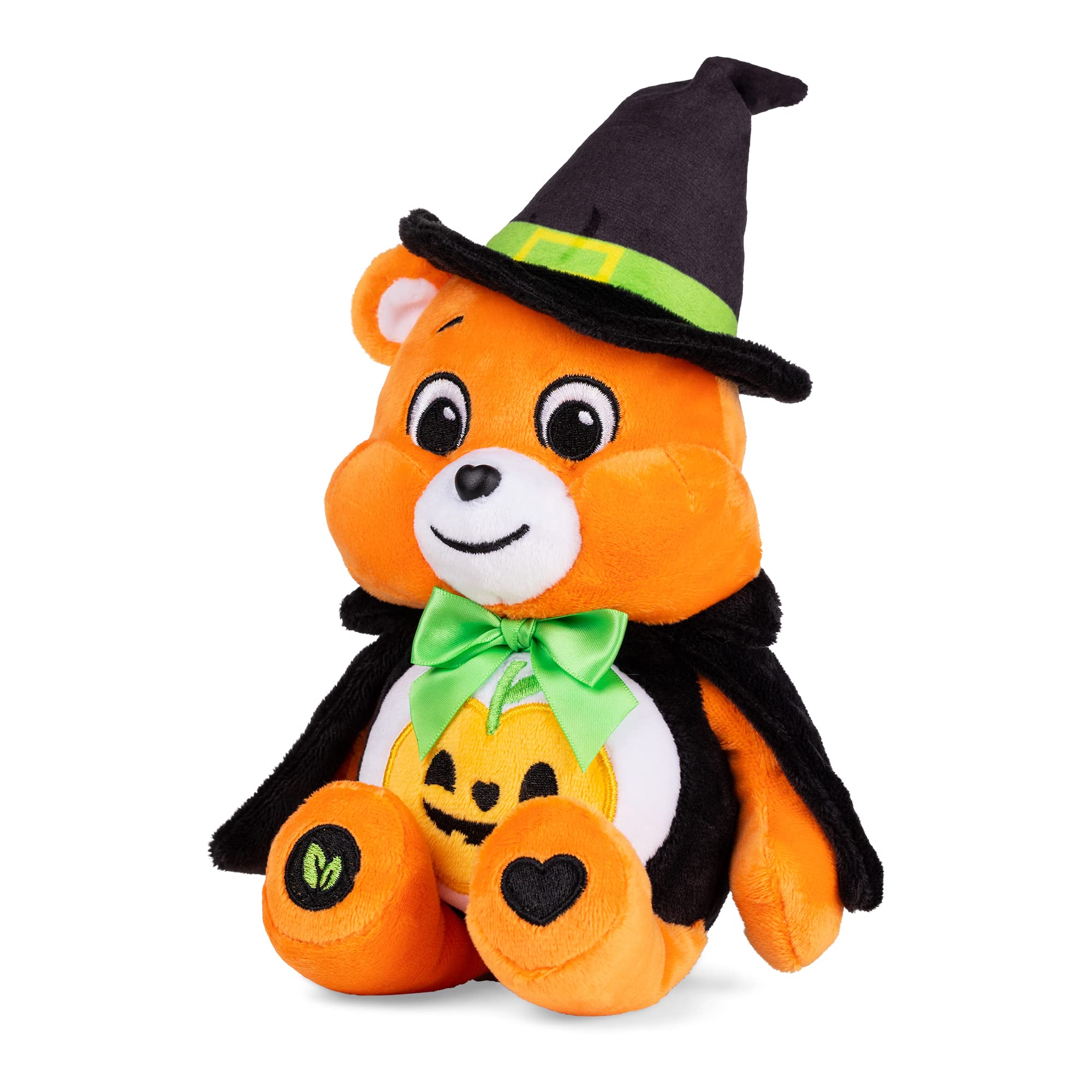 Basic Fun Care Bears Halloween 22cm Bean Plush – Trick-or-Sweet Bear, Soft Cuddly Toy with Pumpkin Hat & Cape, Collectible Plushie for Boys & Girls Aged 4+