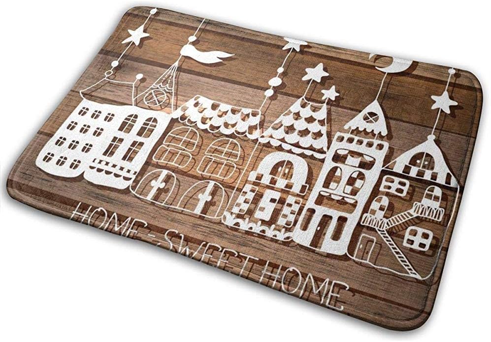 Odelia Palmer Entrance Floor Mat Rug Indoor Outdoor Front Door Mat Printing Doormats with Sweet Home
