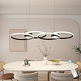 Jaycomey Modern LED Pendant Light, 4 Rings Dimmable