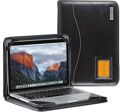 Broonel Contour Series Black Heavy Duty Leather Case for Dell Inspiron 15 3520