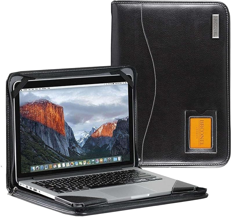 Broonel Contour Series Black Heavy Duty Leather Case for Dell Inspiron 15 3520