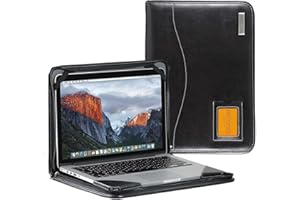 Broonel - Contour Series - Black Heavy Duty Leather Protective Case - Compatible with HP OmniBook 5 Flip 14" Laptop