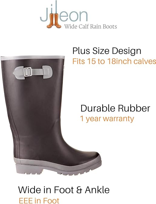 wide calf rain boots amazon