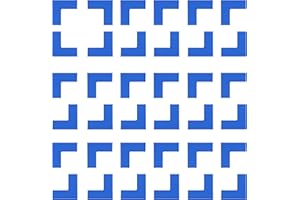 ARRCCHOLIY 5S Location Marking Corner，50 Pcs L-Shaped Floor Marking Stickers 4 x 4 x 1.2 Inch Graphical Organization Marker for Workplace Office Warehouse Exhibition Hall Floor Desk Table, Blue