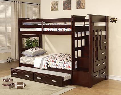 Acme 10170 Allentown Twin Twin Bunk Bed With Storage Drawers And