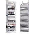ULG 1 Pack Over Door Organizer with 5 Large Pockets 10 Mesh Side Pockets, 44 lbs Weight Capacity Hanging Storage Organizer wi