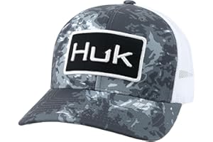 HUK Mens Trucker Hat, Anti-Glare Snapback Fishing Hat for Men