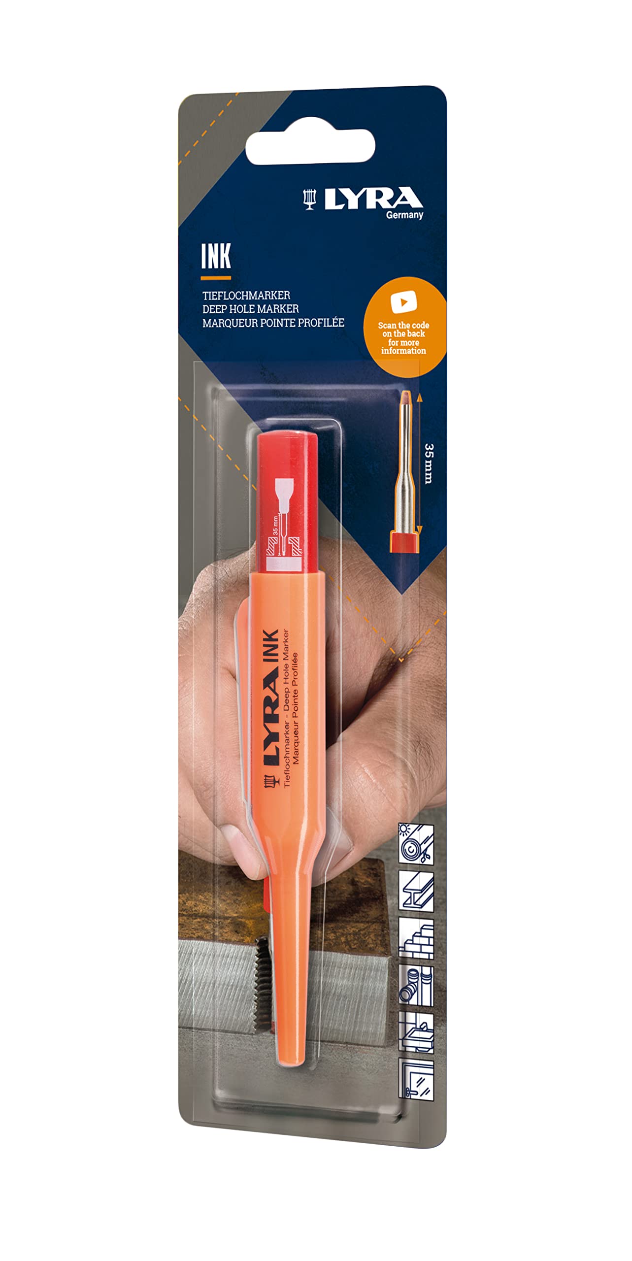 LYRA Blister Ink Deep Hole Marker Red