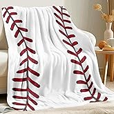 KING DARE Baseball Blanket, Soft Fleece Throw for Kids, Unique Baseball Gifts Ideas for Boys & Girls Aged 5-12, 50x60 Inch