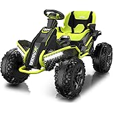 ANPABO 24V 4x4 Ride On Toys for Big Kids Aged 3-12 Green-4x200W Motors, 5MPH, Wide Adjustable Seat, Parent Remote, Metal Fram
