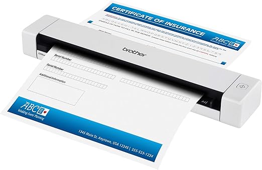 Brother Mobile Color Page Scanner Ds 620 Fast Scanning Speeds Compact And Lightweight Compatible With Br Receipts