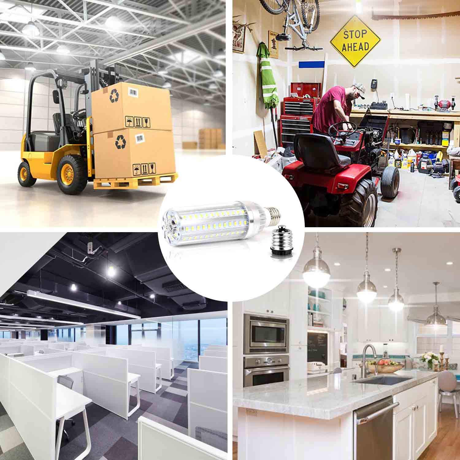 50W Super Bright LED Light Bulb 500 Watt Equivalent E26 5400 Lm 6500K LED Bulb Daylight Brightest Corn Light for Office House Outdoor Garage Commercial Ceiling Warehouse Factory Barn
