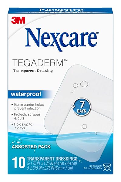 NEXCARE TEGADERM TRANSPARENT DRESSING, CLEAR FILM LETS YOU...