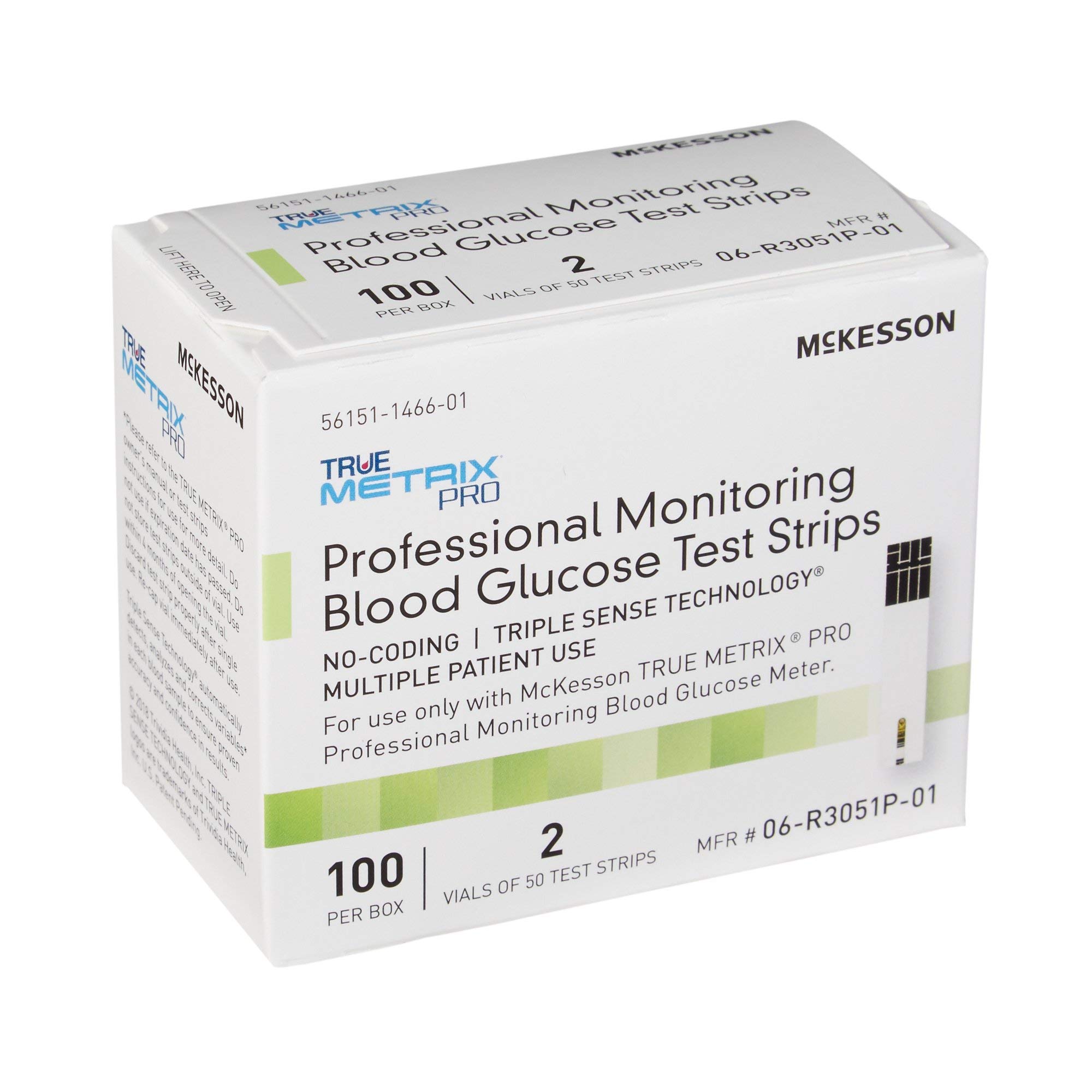 McKesson True METRIX Blood Glucose Test Strips for Diabetes Professional Monitoring System, Multiple Patient Use (100 Count (Pack of 1))