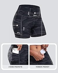 CHRLEISURE Womens Biker Yoga Shorts with