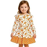 Girl Long Sleeve Dress Valentine's Day Easter Sping Rainbow Twirly Skater Midi Party Dress