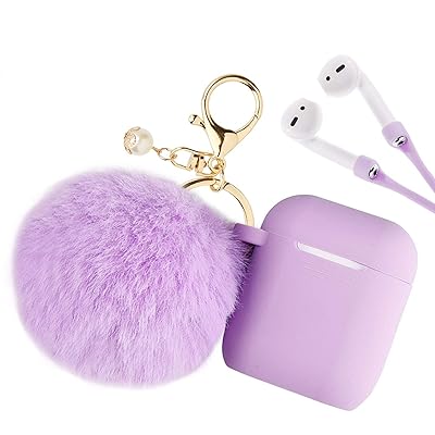 Glittery Silicone AirPods Case with Keychain Strap Kuwait Ubuy