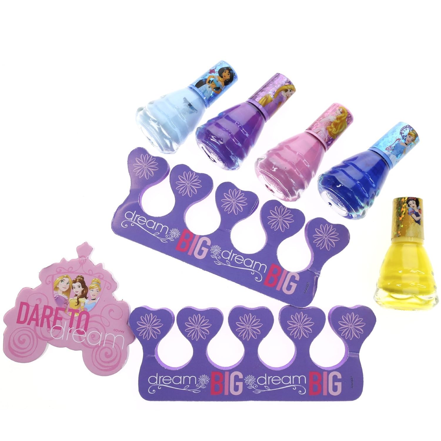Townley Girl Disney Princess Non-Toxic Peel-Off Water-Based Natural Safe Quick Dry Nail Polish| Gift Toy Kit Set for Kids Toddlers Girls| Glittery and Opaque Colors| Ages 3+ (18 Pcs): Toys & Games