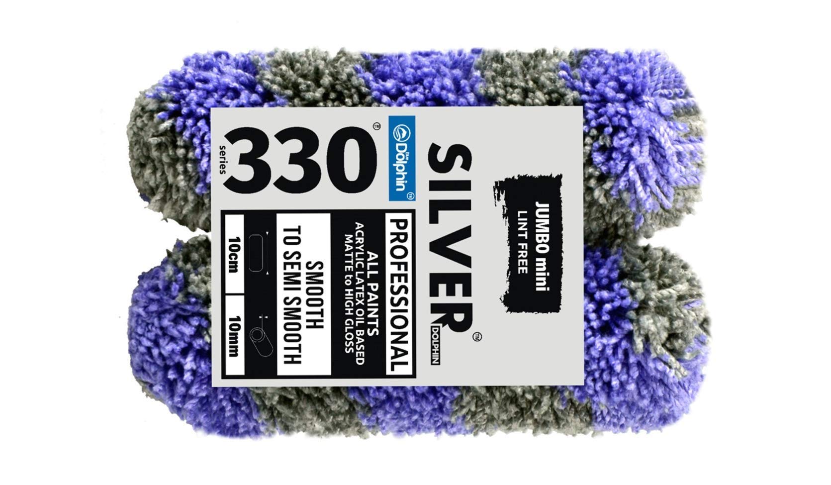 Roller Sleeve 'Jumbo Mini Silver' 10cmx2cm SR10W20_50069