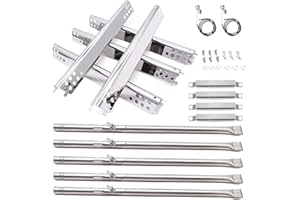 AOREWTGGH Grill Replacement Parts for Charbroil Performance 5 Burner Grill 463347519 463347518 463243519, Heat Tent Shield for Charbroil 463347519 463243518 Grill, Grill Burner Tubes, Heat Plates