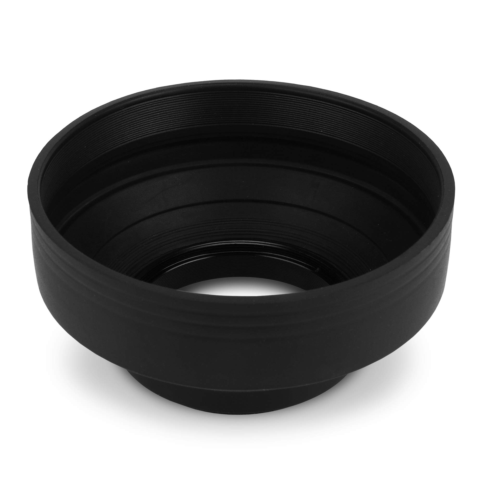 CELLONIC Ø 55mm Universal Lens Hood Compatible for Ø 55mm Universal Rubber Screw-in Collapsible Sun Shade Protector Cover