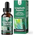 Certified Organic Lymphatic Drainage Drops - Herbal Lymphatic Cleanse and Immune Support Supplement with Echinacea Goldenseal & Red Clover Extract - Vegan Non GMO Alcohol and Sugar Free - 30 Servings