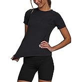 Spyder Womens Workout Tops Crewneck Tee – Workout Gym Shirts for Women, Athletic Running Short Sleeve Tops