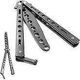 Trainer Martial Arts Practice Flipping Tricks Butterfly Knife Steel Metal Folding Comb Training Knife Tool Unsharpened for be