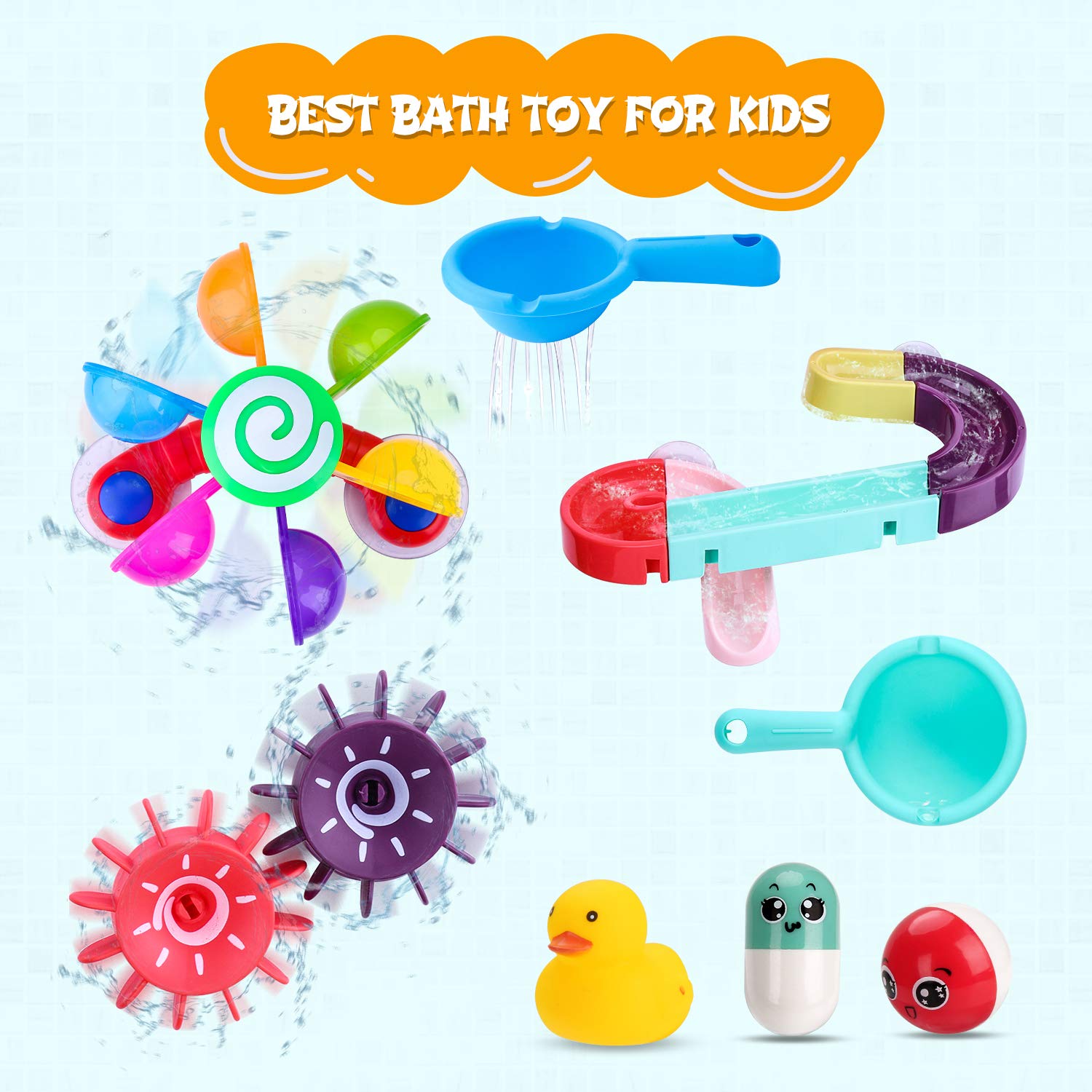 boon multicoloured pipes bath toy