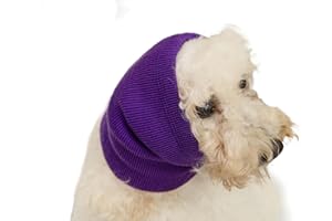 DDFS Dog No Flap Ear Wrap,Pet Soothing Hoodie for Dogs&Cats-Anxiety & Stress Relief - Dog Ear Flap Wrap for Surgery Recovery Purple M