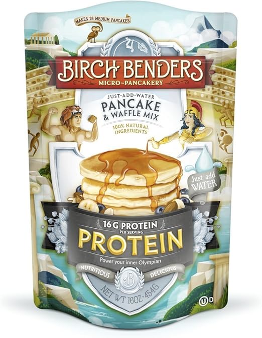 Amazon Birch Benders 一食当たり16グラムのタンパク質によるホエイプロテインとパフォーマンスプロテインパンケーキやワッフルミックス 非gmo確認済み 16オンス Birch Benders ホットケーキ ケーキミックス 通販