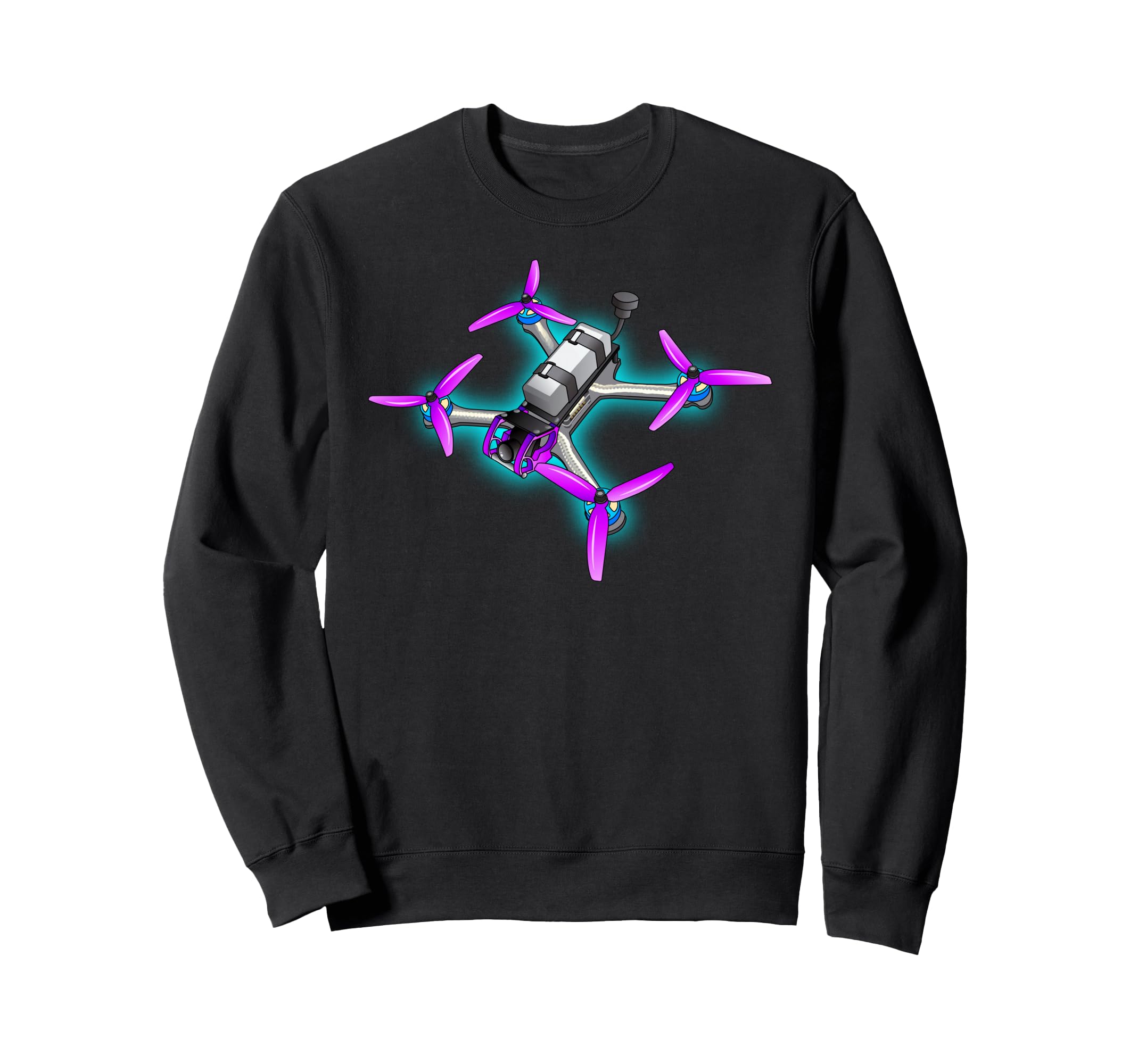 Freestyle FPV Racing Drone Pilot Acro Quadcopter Purple Blue Sweatshirt